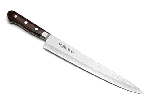 Yoshihiro VG10 16-Layer Hammered Damascus Sujihiki 240 mm