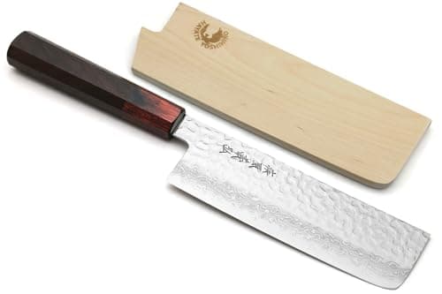 Yoshihiro VG-10 46-Layer Hammered Damascus Nakiri 165 mm