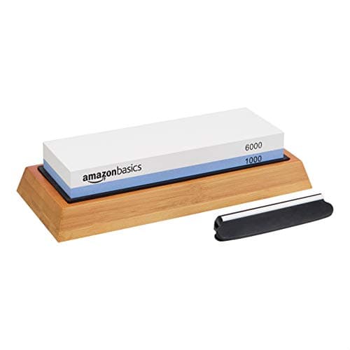 Amazon Basics 1000/6000 Whetstone (bamboo base + guide)