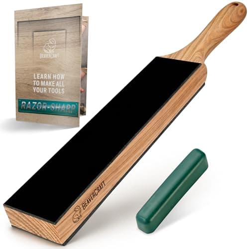 BeaverCraft LS6P1 Double-Sided Leather Strop Block 14 in.